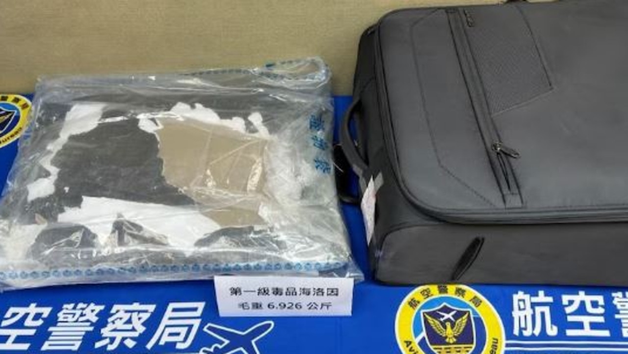 Police allege Ms Voulgaris picked up the drugs in Malaysia. Picture: Taiwan's Aviation Police