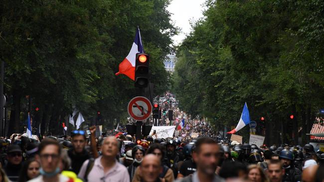 Huge crowds in Paris. Picture: AFP