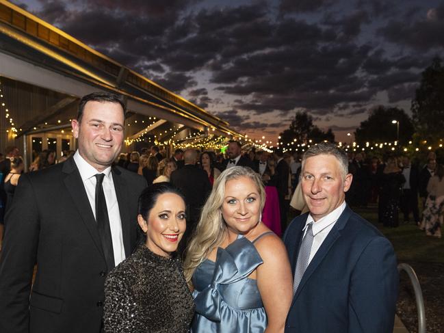 At LifeFlight Toowoomba Gala are (from left) Michael Joy, Halli Joy, Jodi Cornell and Shane Cornell at The Goods Shed. Picture: Kevin Farmer