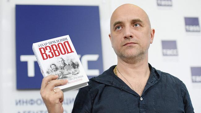 Zakhar Prilepin in 2017 launches his book Platoon. Officers and rebels of Russian Literature in Moscow. Picture: AFP