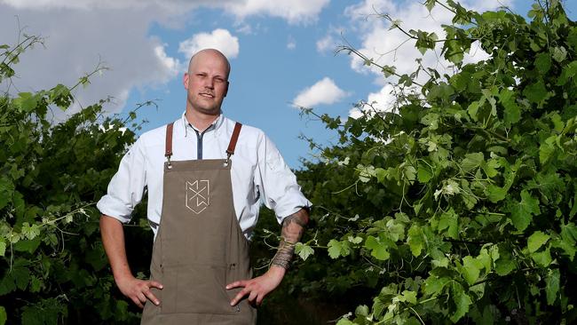 Maxwell Wines head chef Fabian Lehmann is putting an Australian twist on his six-course degustation on January 25, to raise funds for bushfire relief. Picture: Dylan Coker