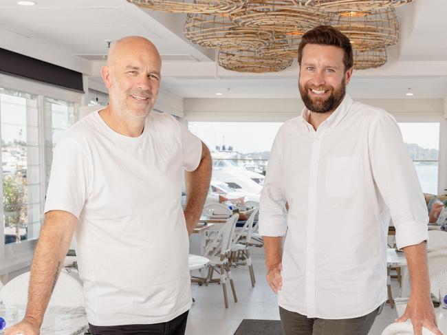 Group chief executive Antony Jones and Head of marketing Ben Collis at the  Boat House Restaurant Rosebay  Photo by Renee Nowytarger / 11/12/23 News Local