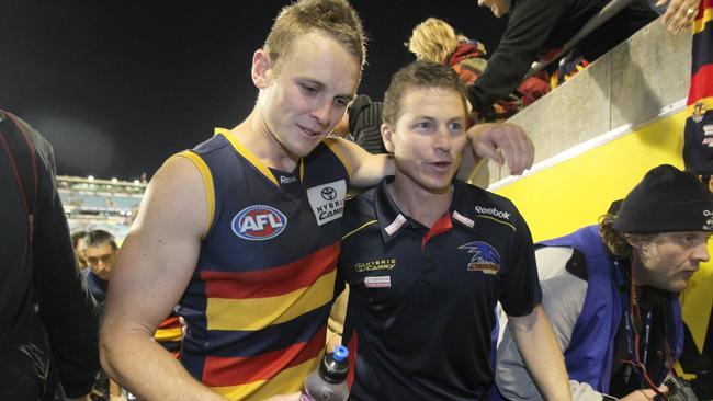 Mark Bickley during his time as caretaker coach at the Crows. Bickely will coach Immanuel’s first XVIII side in 2021.