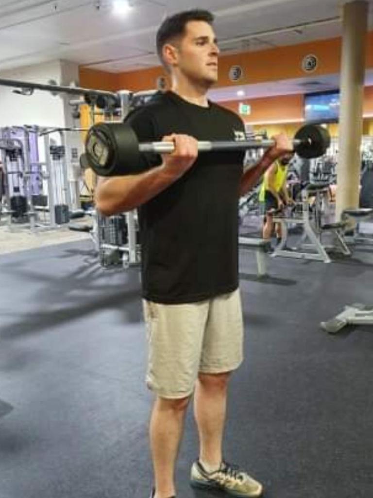 You will find him at the gym six times a week for 90 minutes each day – mainly lifting weights. Picture: Instagram/SamRouen