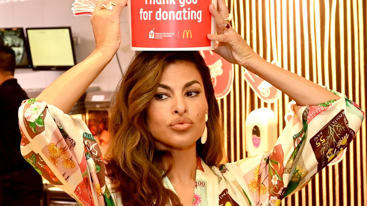 Eva Mendes fundraises for McHappy Day in Haberfield, Sydney