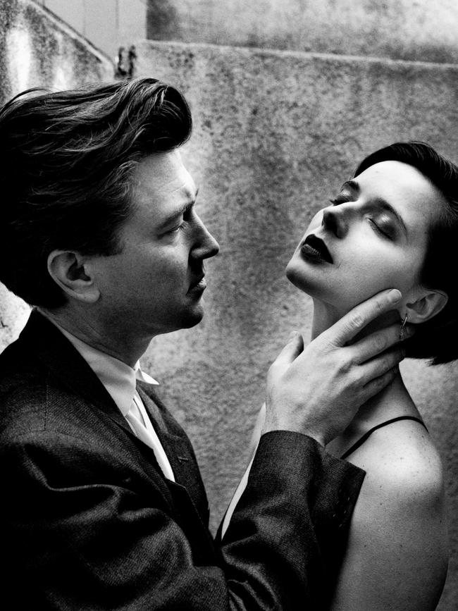 David Lynch and Isabelle Rossellini, Los Angeles, 1988. Picture: Helmut Newton//courtesy Helmut Newton Foundation