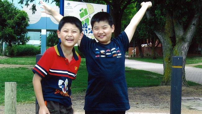 Murder victims Terry and Henry Lin aged nine and 12.