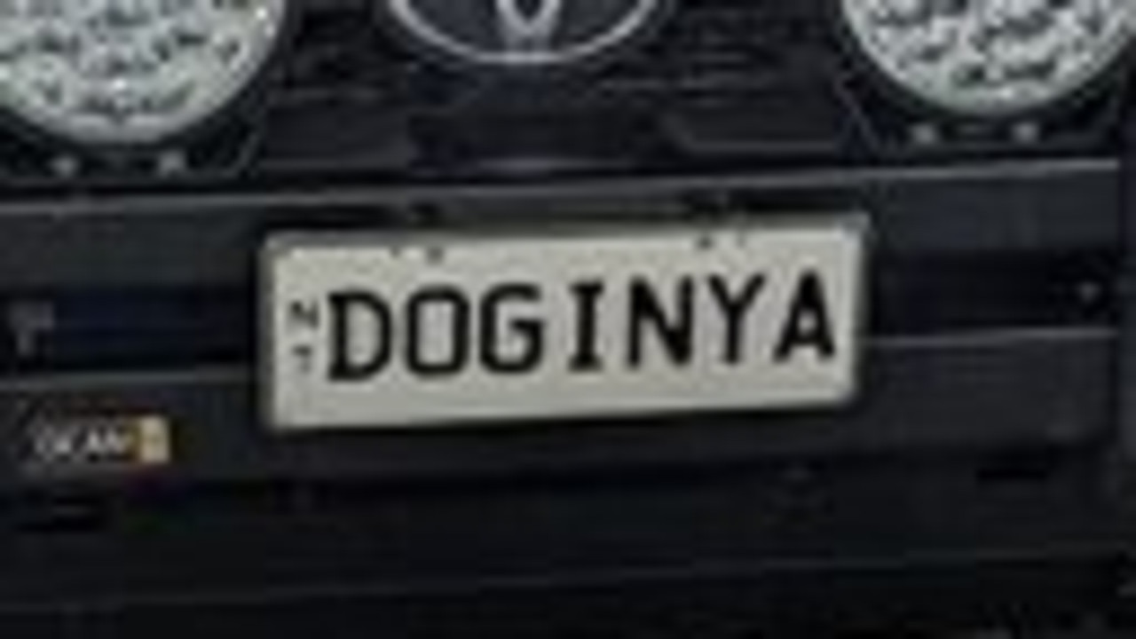 NT funny number plate, DOGINYA. Picture: Facebook / Michael Peti