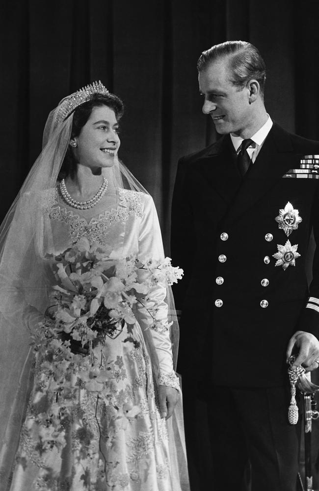 The newlyweds in 1947. Picture: Hulton-Deutsch Collection/Corbis via Getty Images