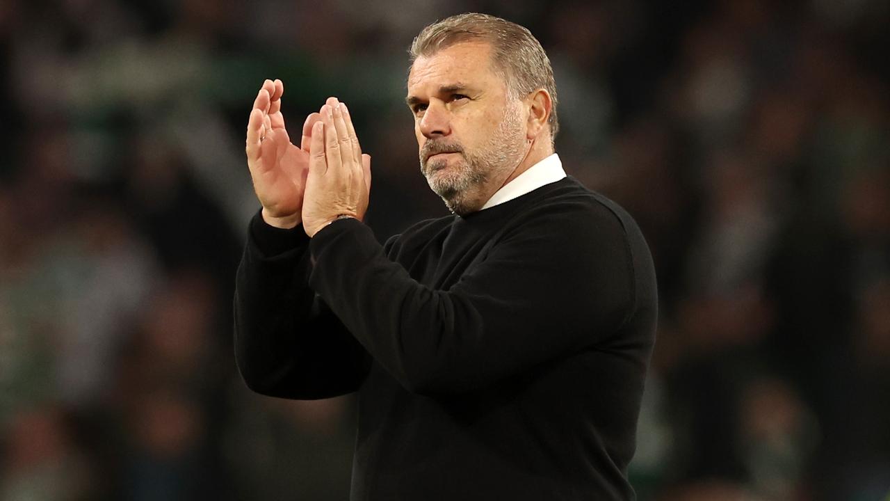 GLASGOW, SCOTLAND - SEPTEMBER 06: Ange Postecoglou, Manager of Celtic applauds the fans following their sides defeat in the UEFA Champions League group F match between Celtic FC and Real Madrid at Celtic Park Stadium on September 06, 2022 in Glasgow, Scotland. (Photo by Ian MacNicol/Getty Images)
