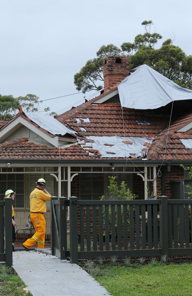 A home in Berowra which sustained roof damage from hail in December 2018. Picture: Britta Campion/The Australian