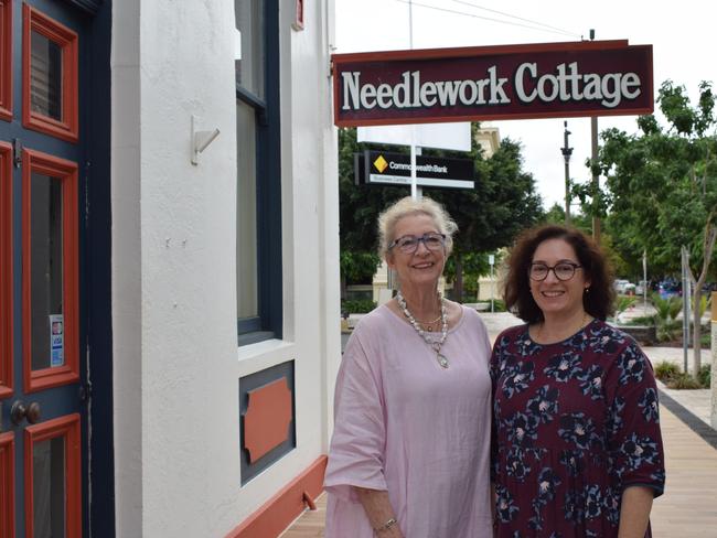 Dianne Jeha and Sloane Alexander at Needlework Cottage. Picture: Aden Stokes