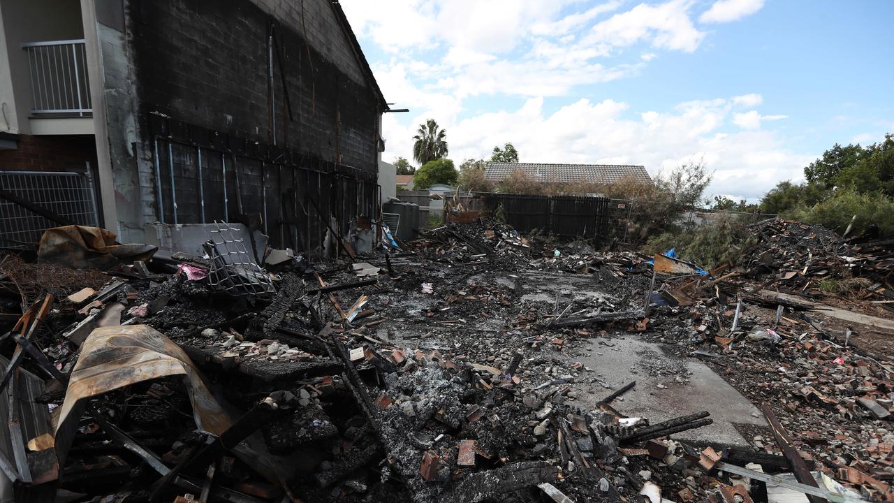 Doreen Langham’s Browns Plains unit was gutted in the blaze. Picture: Tara Croser.