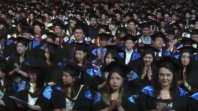 Graduates at last week’s UQ award ceremony. Photo. supplied.