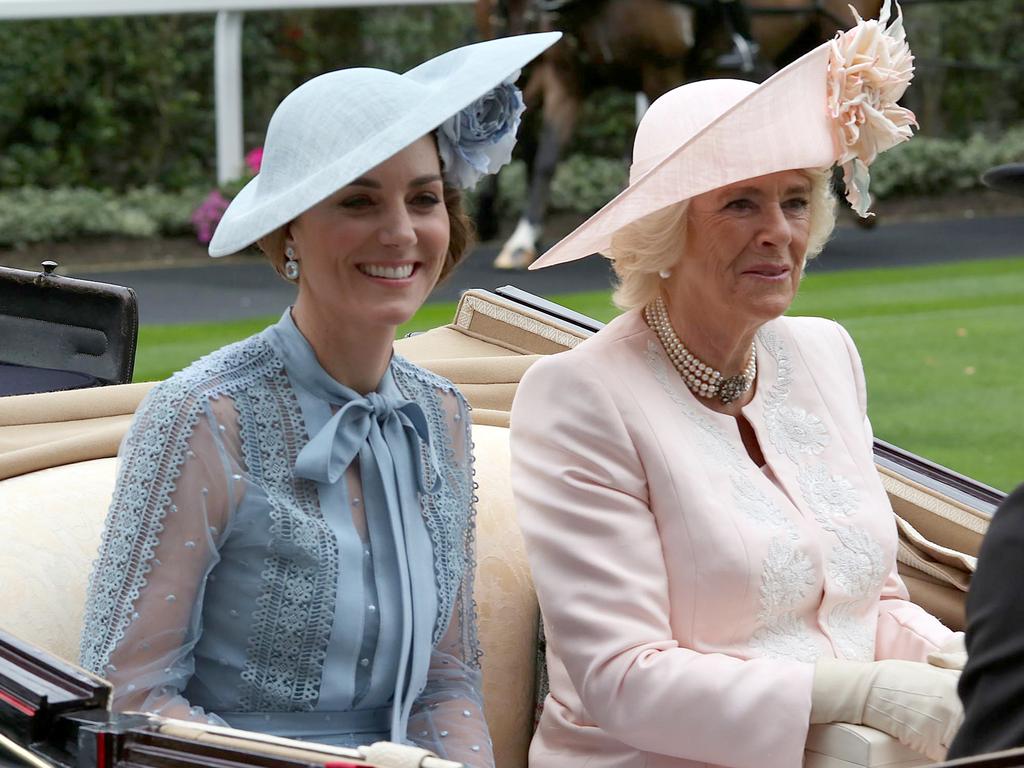 Catherine, Duchess of Cambridge and Camilla, Duchess of Cornwall arrive at Royal Ascot without incident. Picture: GRG