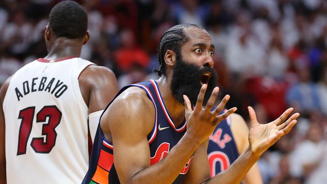 Not even James Harden could save the day. (Photo by Michael Reaves/Getty Images)