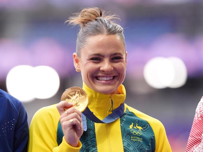 Gold medallist Nina Kennedy was one of Australia’s biggest stars at the Paris Olympics. (AAP Image/Dean Lewins)