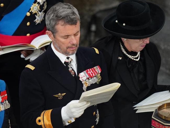 Princess Mary was initially confirmed as an attendee, however she wasn’t at the funeral. Picture: Gareth Fuller – WPA Pool/Getty Images