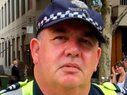 Former Victoria Police officer Darren Esler allegedly came at police with a knife after a domestic assault at his Werribee home. Picture: Youtube