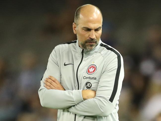 Wanderers coach Marcus Babbel during the Round 6 A-League match between Melbourne Victory and the Western Sydney Wanderers match played at Marvel Stadium in Melbourne, Saturday, December 1, 2018. (AAP Image/David Crosling) NO ARCHIVING,