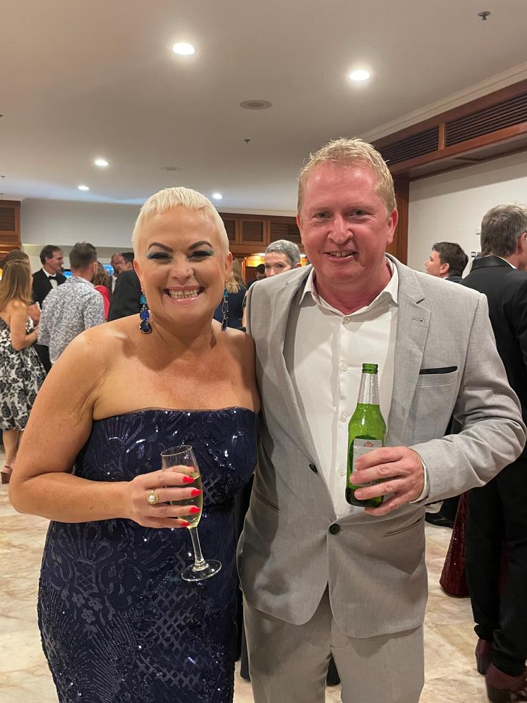 Kristy Vallely and Dave Brewer at the 25th anniversary of the Far North Queensland Hospital Foundation Ball at Pullman Cairns. Picture: Yashee Sharma