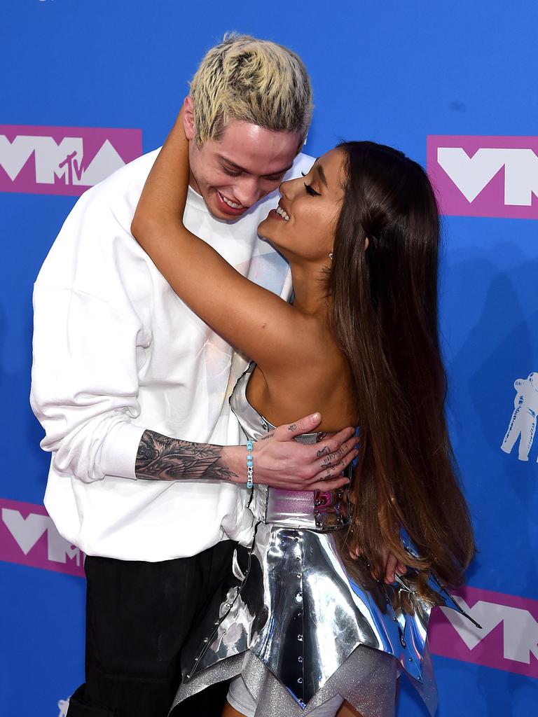 Pete Davidson and Ariana Grande attend the 2018 MTV Video Music Awards. Picture: Jamie McCarthy/Getty Images