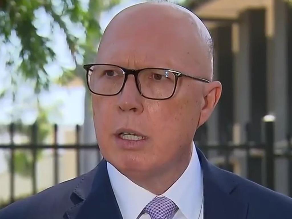 Peter Dutton is accusing the Victorian government of ‘hiding behind an argument of convenience’. Picture: Sky News