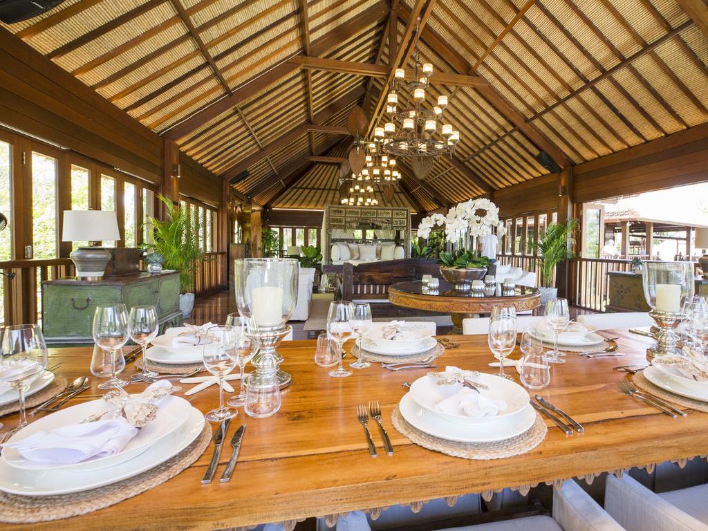 The interior of the renovated Makepeace Island at Noosa, owned by Sir Richard Branson. Picture: Lachie Millard