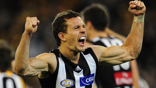 2011 Preliminary Final. Collingwood v Hawthorn. MCG. Luke Ball celebrates kicking the winning goal