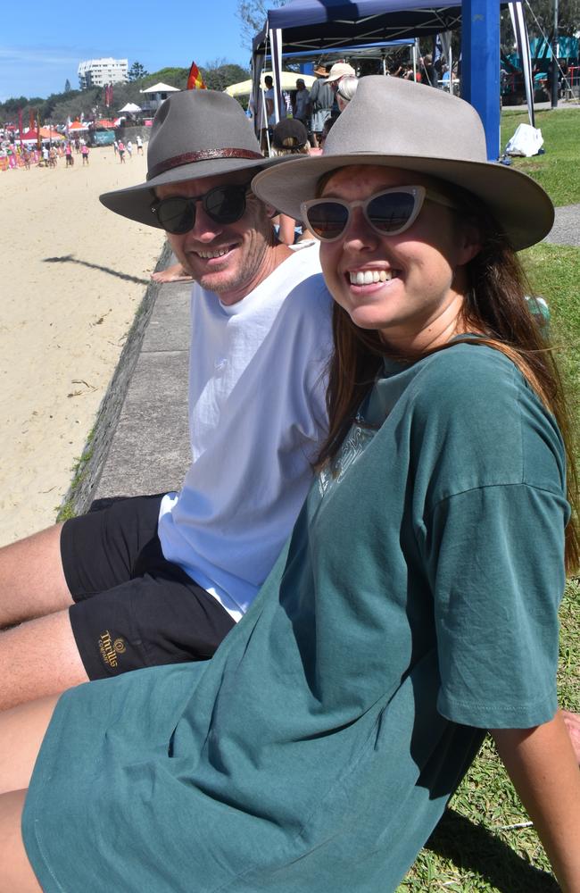 Nikki McKenzie and Ryan Braban at day two of the Senior and Masters division of the 2023 Queensland Surf Life Saving Championships at Mooloolaba. Photo: Elizabeth Neil