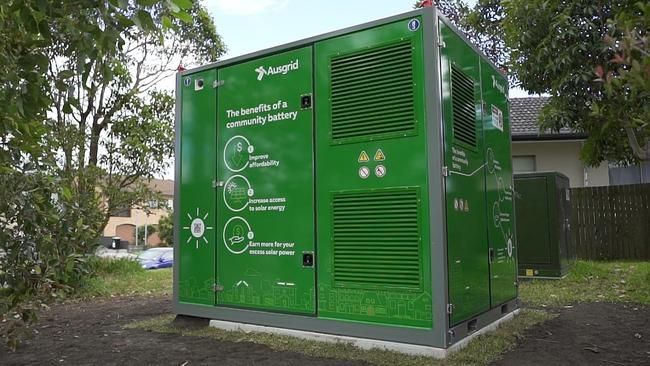 A photo showing what the community batteries could look like.