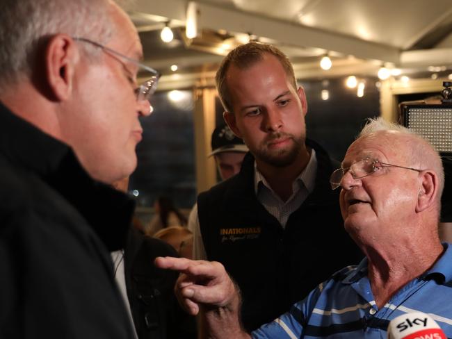 Wild moment PM confronted by locals at pub