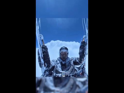 Paraglider nearly freezes to death