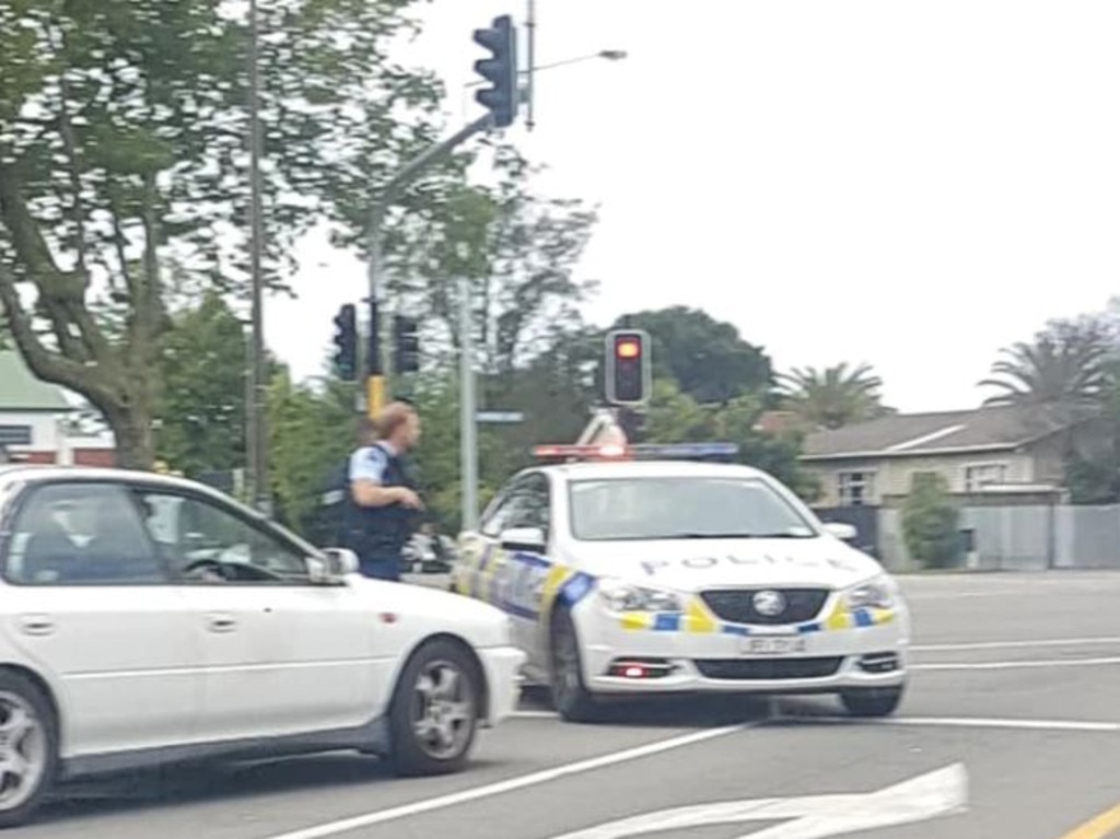 Police on the scene at Christchurch mosque shooting 15 March 2019. Picture: Jacob Savage/NZ Herald