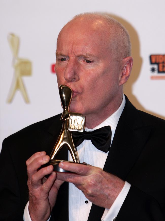 Ray Meagher winning a Gold Logie in 2010.