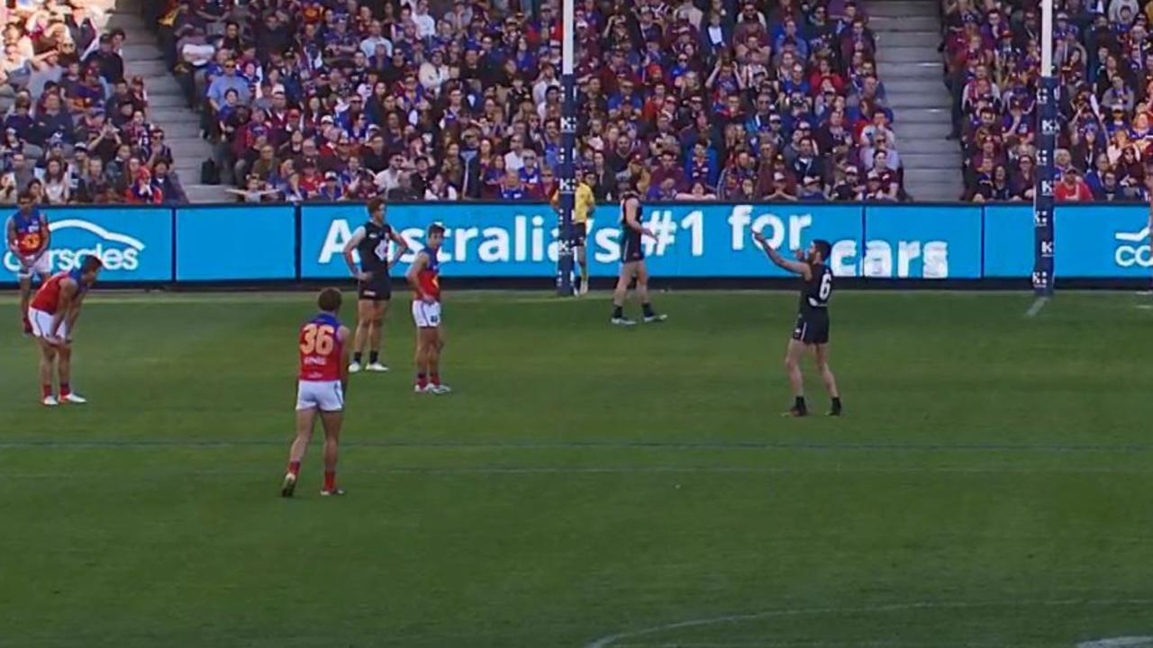 Kade Simpson produced a cheeky put-off as Rhys Mathieson lined up for goal.