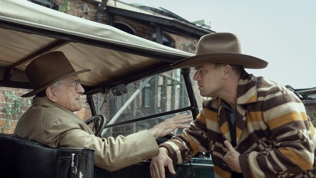 Robert De Niro and Leonardo DiCaprio in Killers of the Flower Moon, which earned five nominations at the Golden Globes. Picture: Paramount Pictures