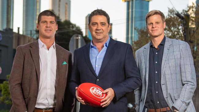 Riewoldt starred on <i>On the Couch</i> with Garry Lyon and Jonathan Brown. Picture: Jason Edwards