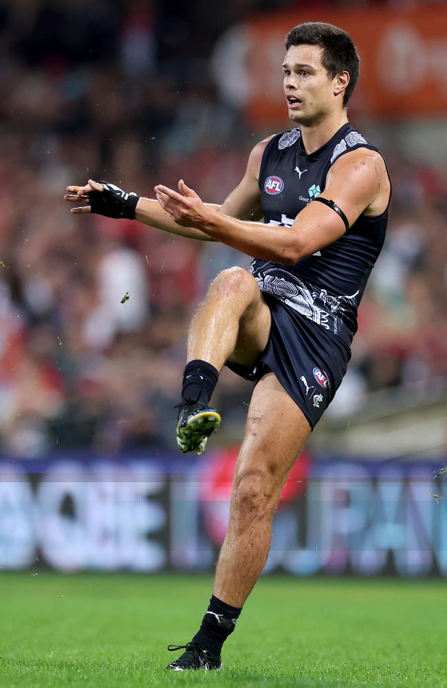 Carlton defender Jack Silvagni. Picture: Cameron Spencer/Getty Images
