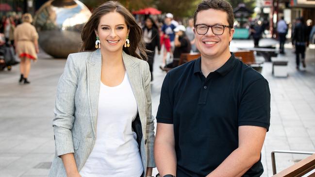 ABC Radio 2023 Adelaide Breakfast presenters, Stacey Lee and Nikolai Beilharz. Picture: Supplied by ABC