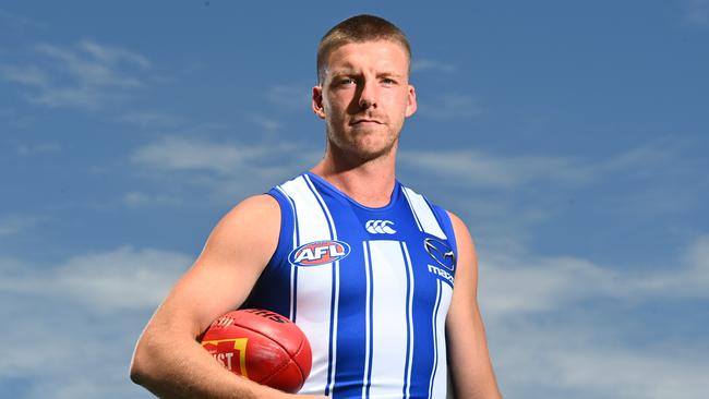 Former Giant Aidan Corr was in the sights of the Kangaroos a long way out. Picture: Getty Images