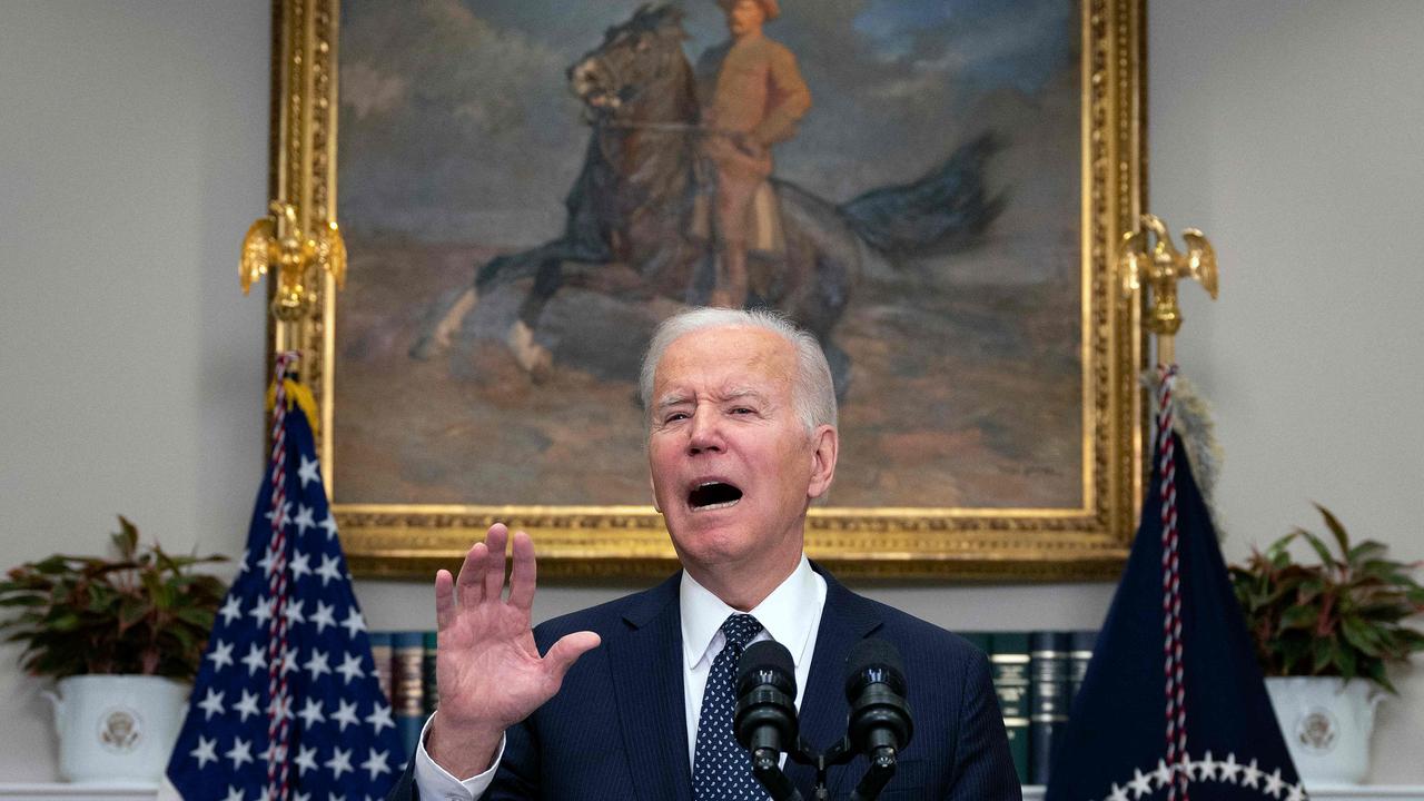 US President Joe Biden made the prediction from the White House on February 18. Picture: Jim WATSON/AFP