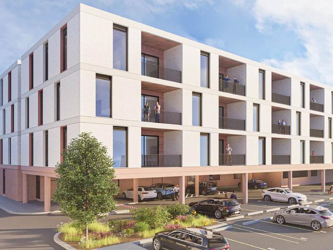 An artist impression of a proposed four-storey hotel for the heart of MountGambier. Picture: John Byleveld Architects