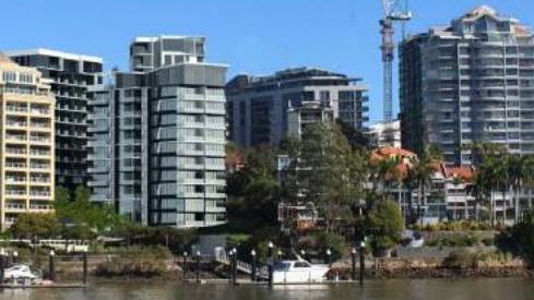 An artist's impression of the proposed development from the Brisbane River. Pic: BCC