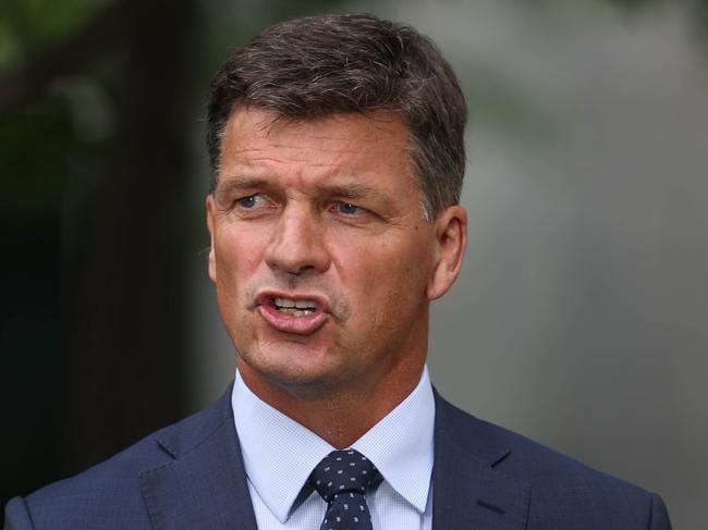 CANBERRA, AUSTRALIA NewsWire Photos FEBRUARY, 01 2022:  Angus Taylor spoke to the media during a press conference at Parliament House in Canberra.Picture: NCA NewsWire / Gary RamagePicture: NCA NewsWire / Gary Ramage