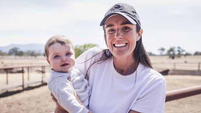 Samantha van Assche and baby Olivia (eight months).