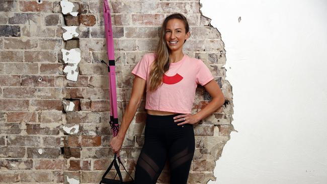 Libby Babet pictured at her Bondi fitness studio. Picture: Sam Ruttyn