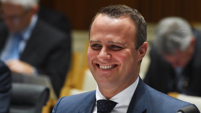 Australian Human Rights Commissioner Tim Wilson during a Senate Estimates hearing at Parliament House in Canberra, Tuesday, Feb. 9, 2016. (AAP Image/Mick Tsikas) NO ARCHIVING