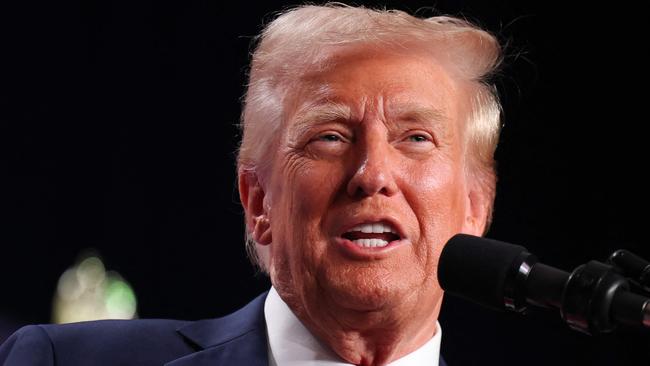 DORAL, FLORIDA - JANUARY 27: President Donald Trump addresses the 2025 Republican Issues Conference at the Trump National Doral Miami on January 27, 2025 in Doral, Florida. The three-day planning session was expected to lay out Trump's ambitious legislative agenda.   Joe Raedle/Getty Images/AFP (Photo by JOE RAEDLE / GETTY IMAGES NORTH AMERICA / Getty Images via AFP)