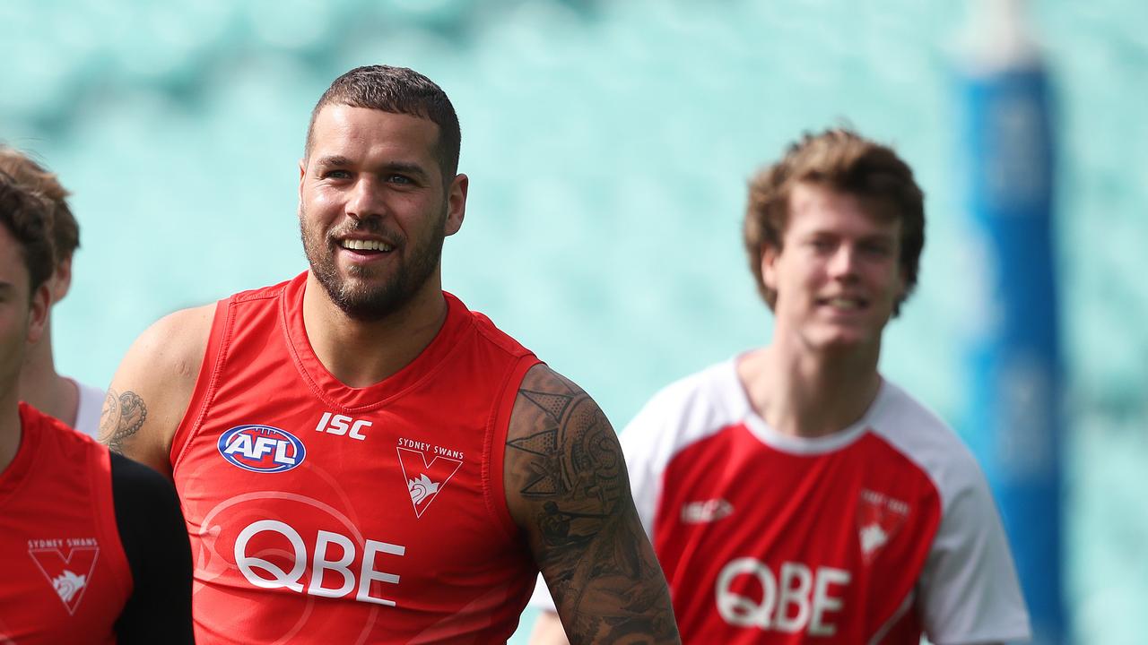 Swans academy prospect Nick Blakey has worked closely with Lance Franklin in 2018. Picture: Phil Hillyard